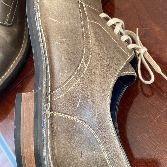 Coke Haan Nike Air Stratton Distressed Taupe Leather Shoes Size 10 - Picture 5 of 15